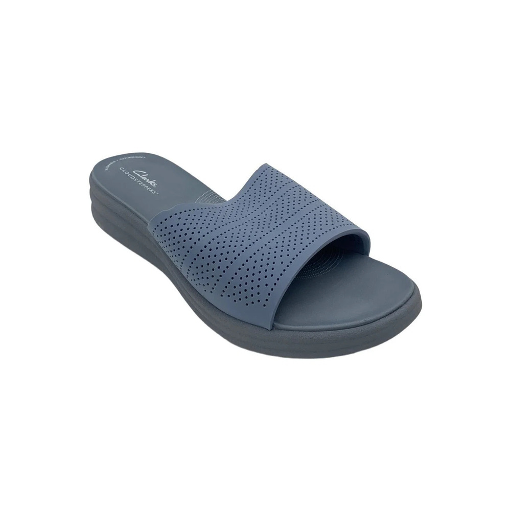 CLOUDSTEPPERS by Clarks Women's Drift Twist Casual Slides Blue - Wide